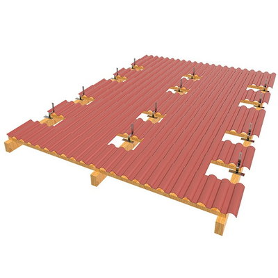 Sistema de montaje de panel solar para techo de tejas españolas